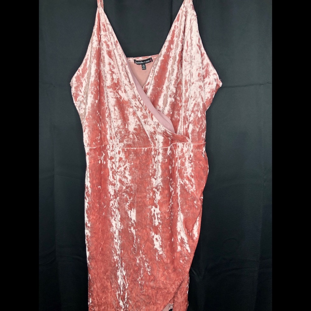 Plus Size Crushed Velvet Dress